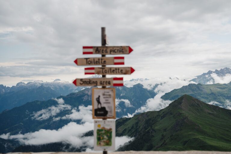 Wegwijzers in de Dolomieten